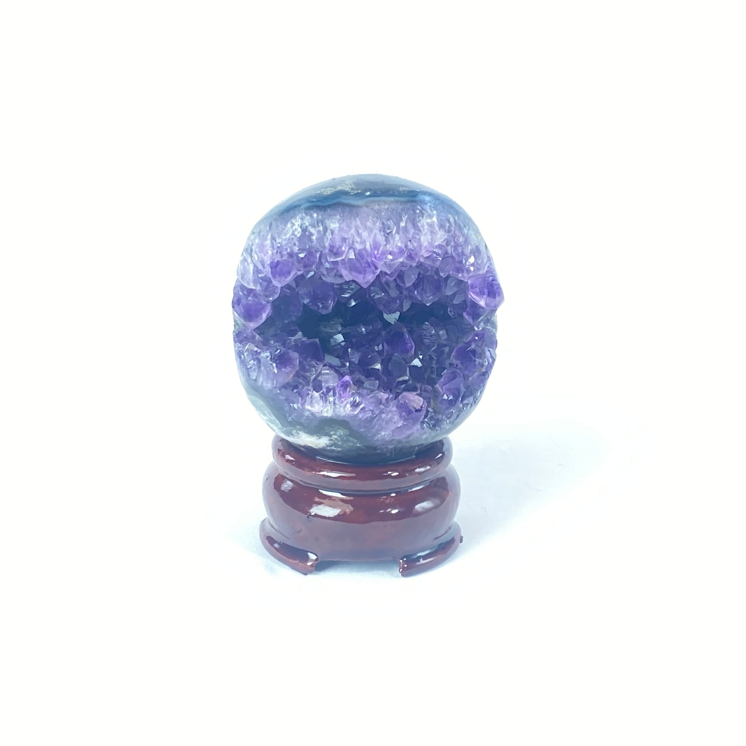 開口笑紫晶球