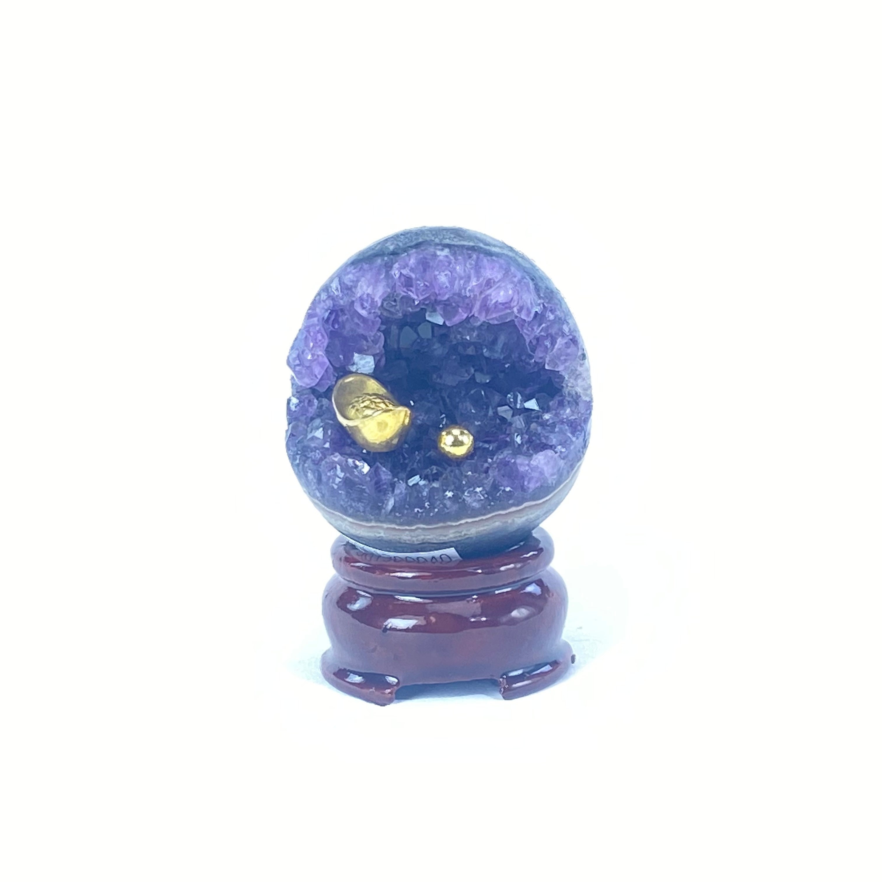 開口笑紫晶球