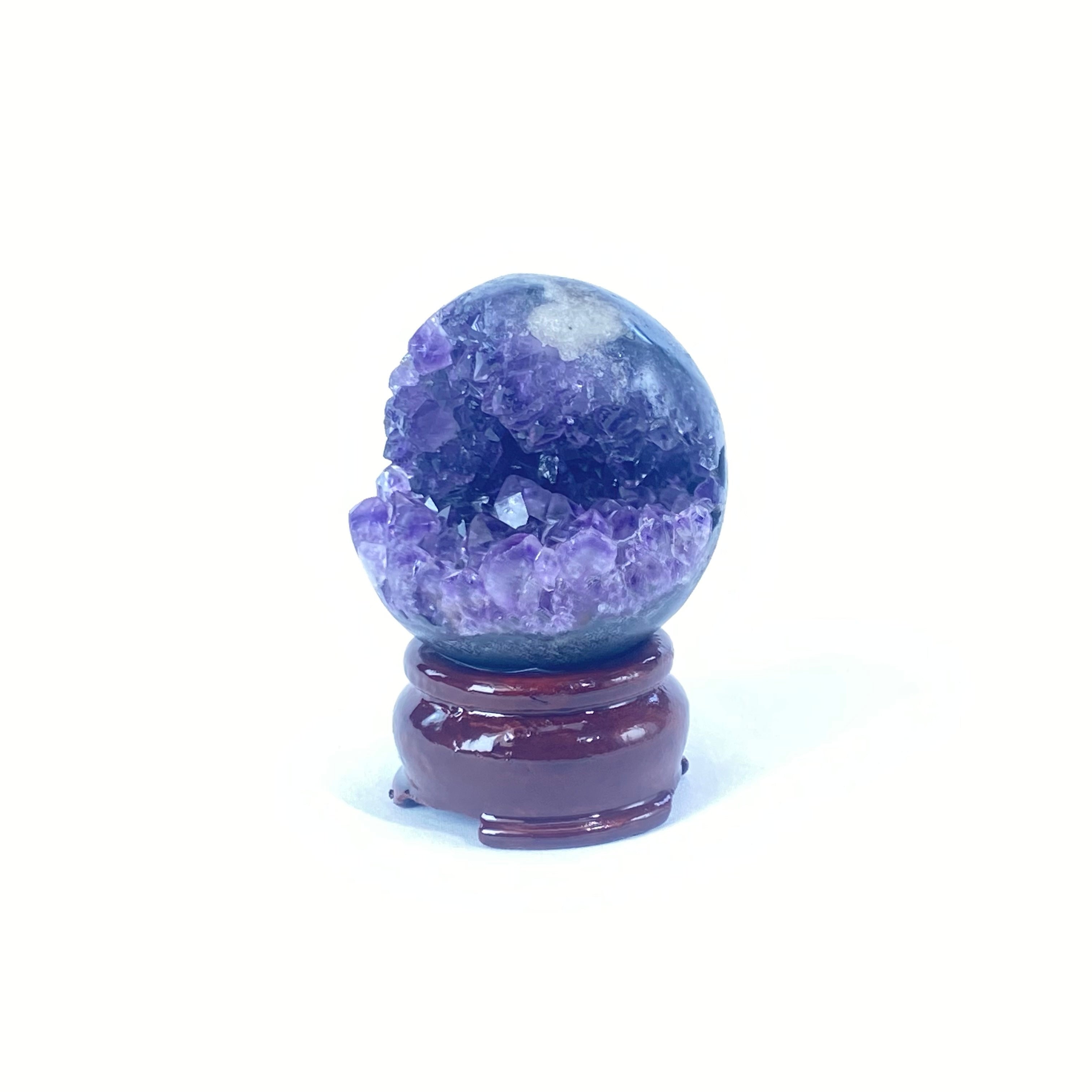 開口笑紫晶球