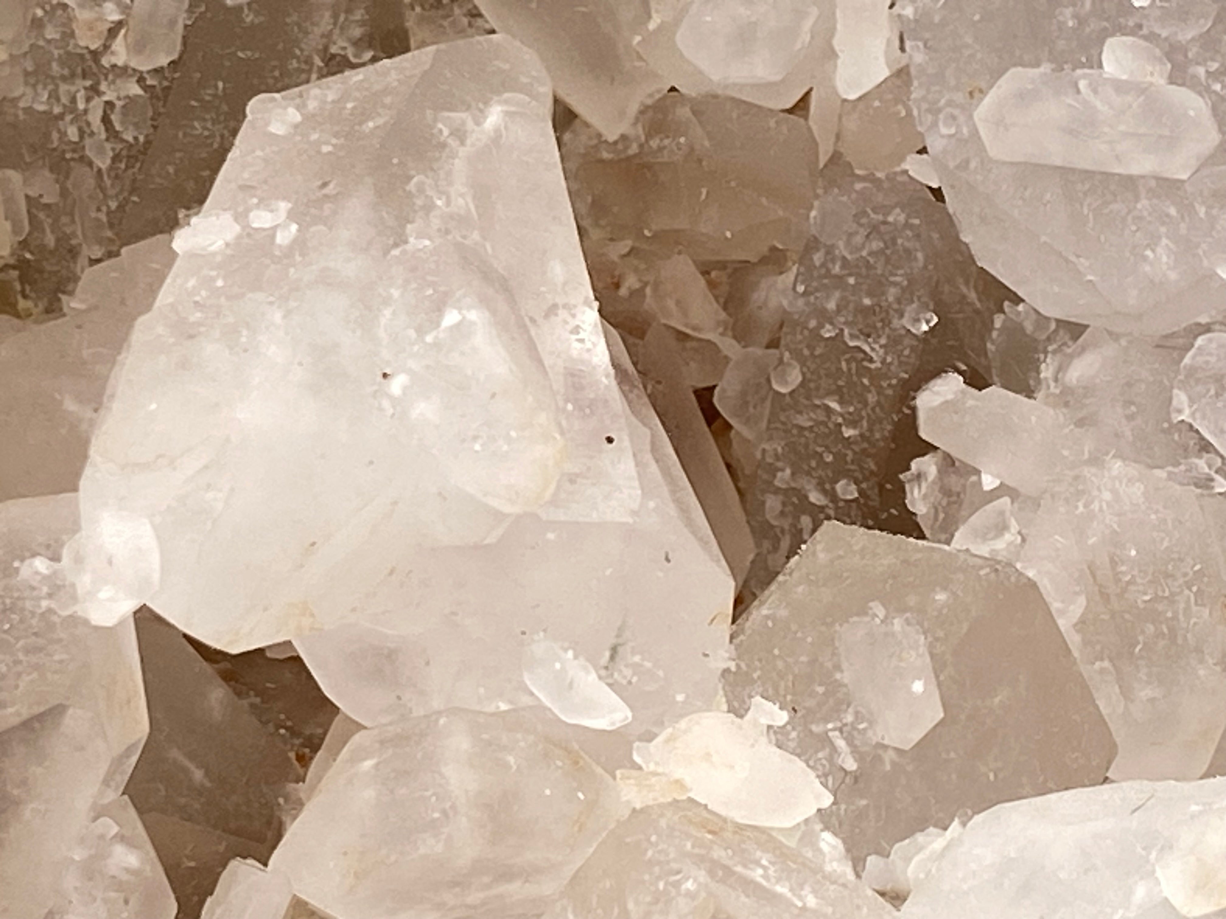 天然紅泥白水晶簇原礦