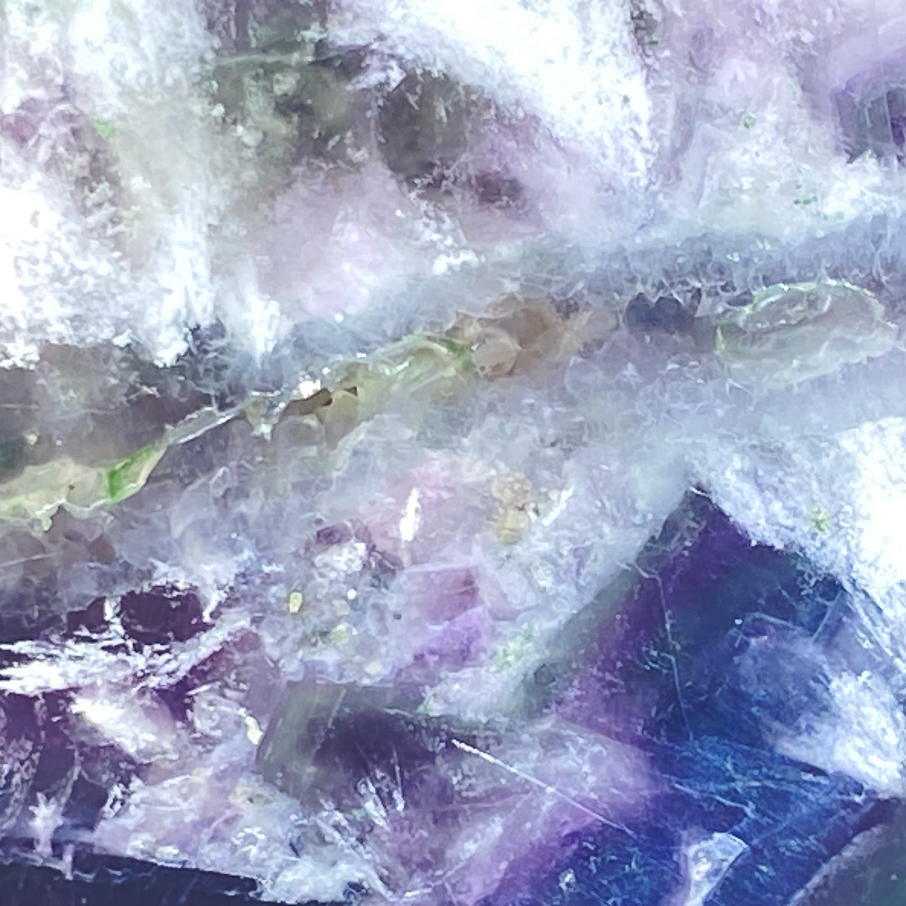 紫綠羽毛螢石柱 | 冥想淨化、靈修療癒