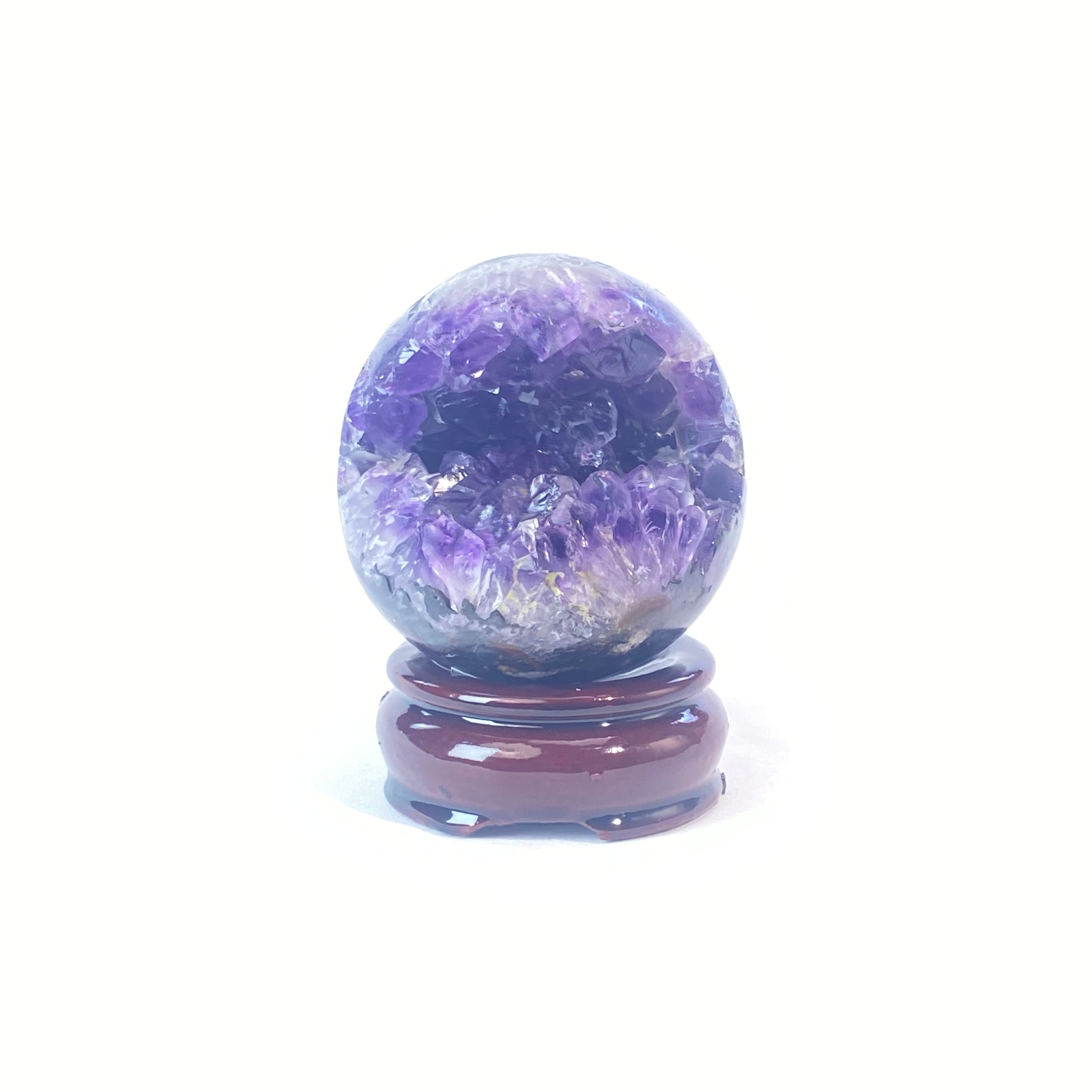 開口笑紫晶球