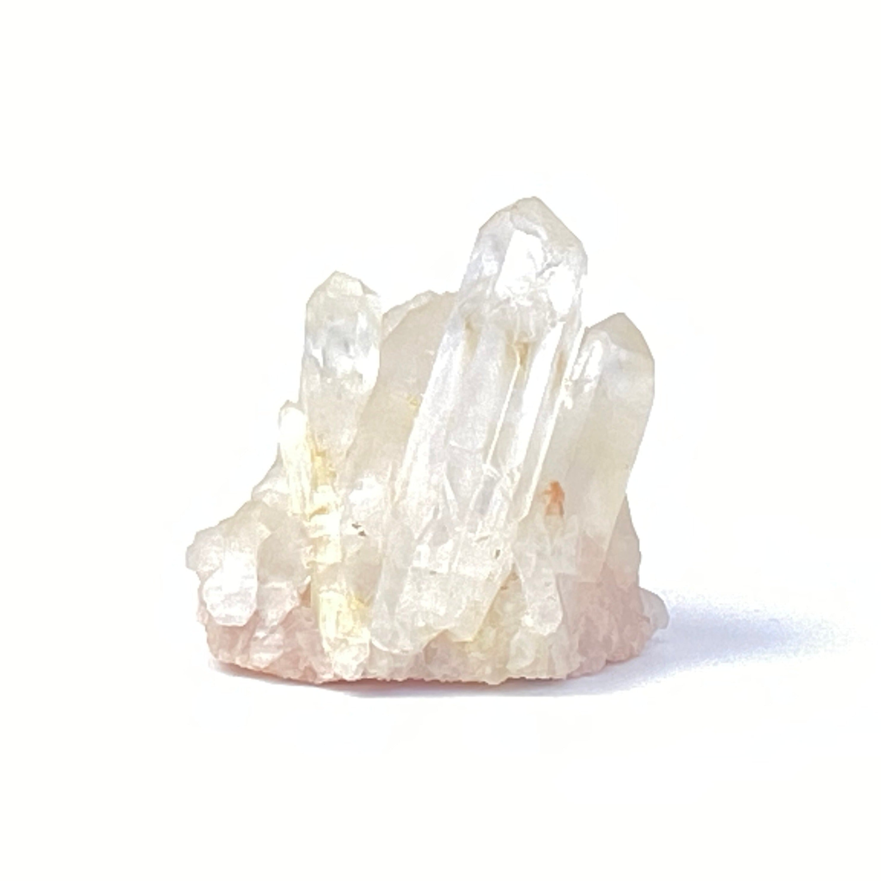 馬達加斯加白晶簇 (透明白色水晶 / 帶紅或黃泥)