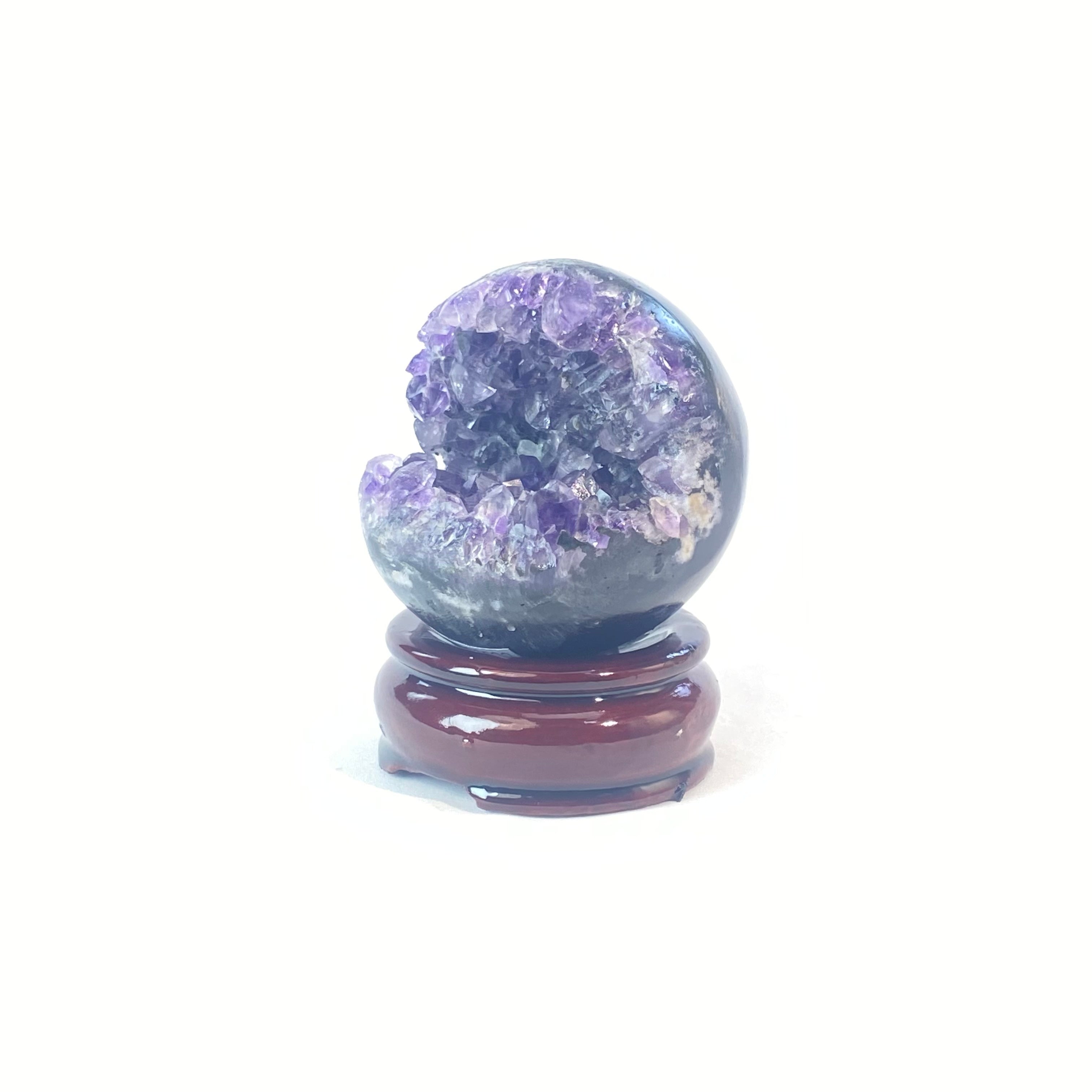 開口笑紫晶球